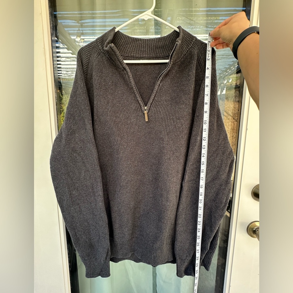 Vintage Gray Half-Zip Sweater